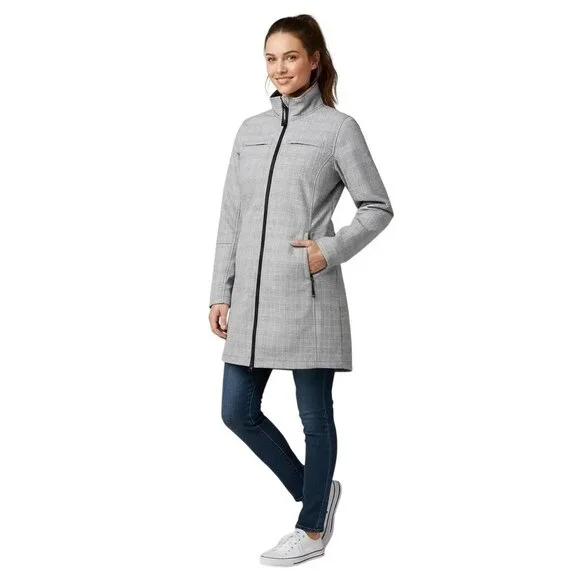 Mondetta Women's Full Zip Front Fleece Lined Plaid Coat Bonded Jacket Sz Medium - Picture 1 of 16